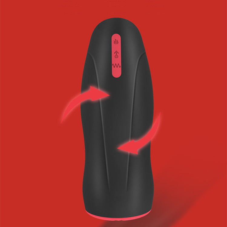 Adult Vibration Heating Masturbator with Airplane Bottle Design - Silicone, Waterproof