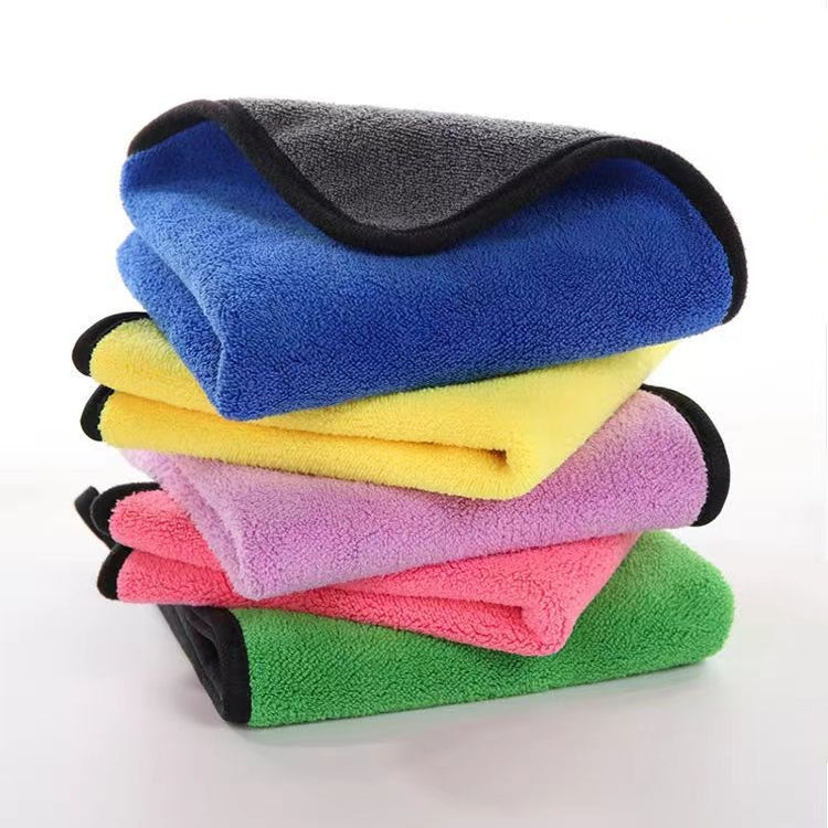 Coral Fleece Kitchen Cleaning Cloths - Multi-Color, Ultra-Fine Fiber, 400g/500g, 30x30cm/30x40cm