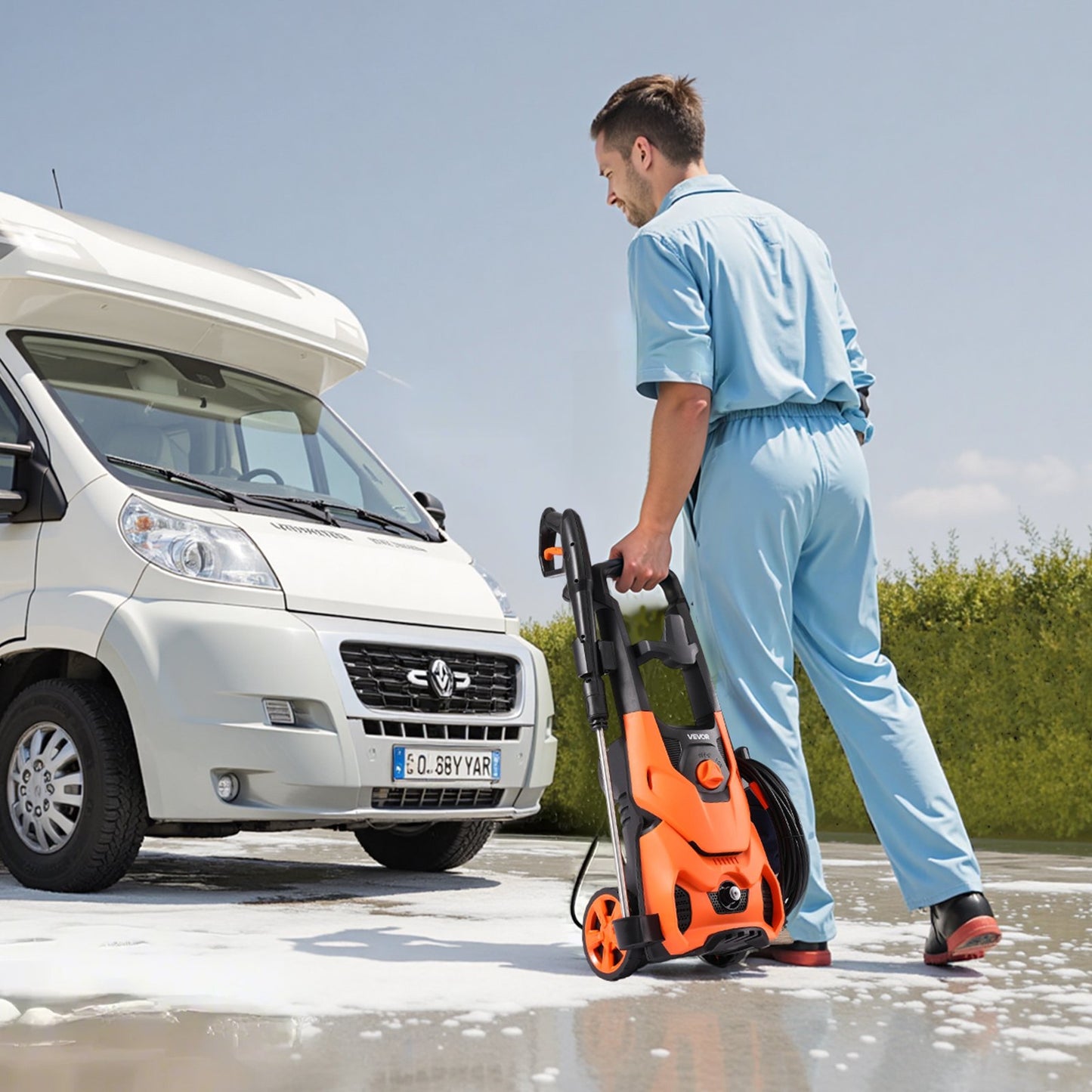 Electric Pressure Washer 4200 PSI 2.8 GPM with Nozzles & Foam Cannon - Orange