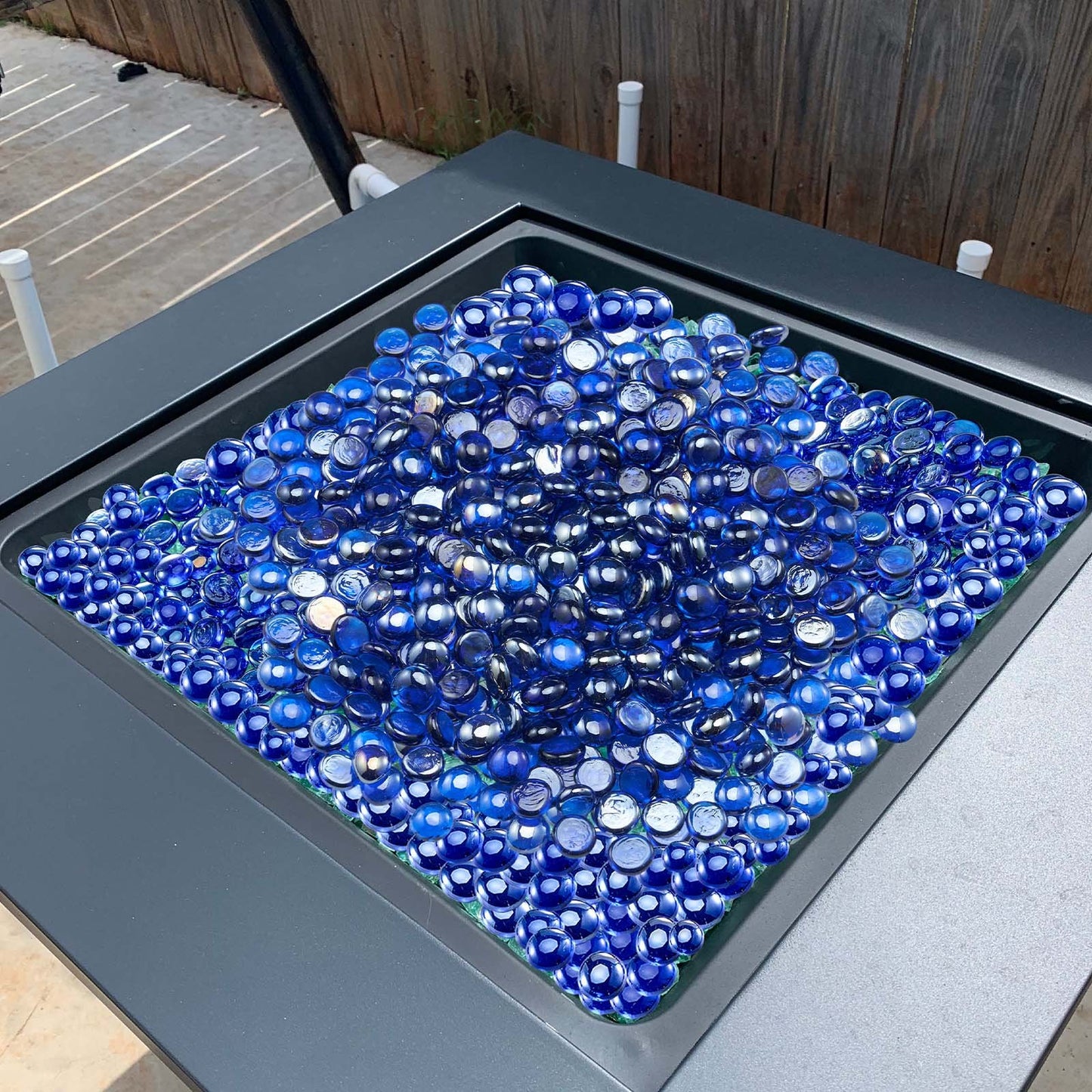 10 Lb Cobalt Blue Fire Glass Rocks for Fire Pit - High-Temperature Fireplace Decor