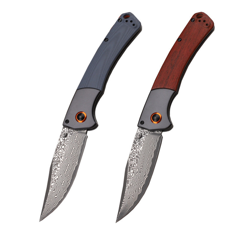 Outdoor Camping Survival Pocket Knife with Wooden Handle