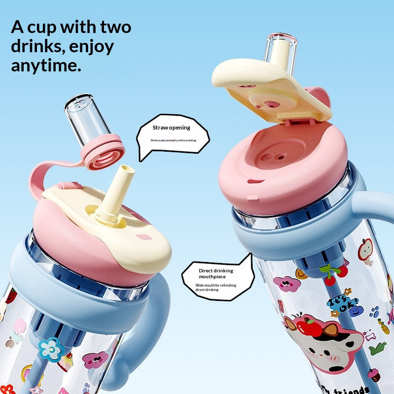 Ice-Blended Jumbo Water Bottle with Cartoon Colors - 1300ml Drinkware