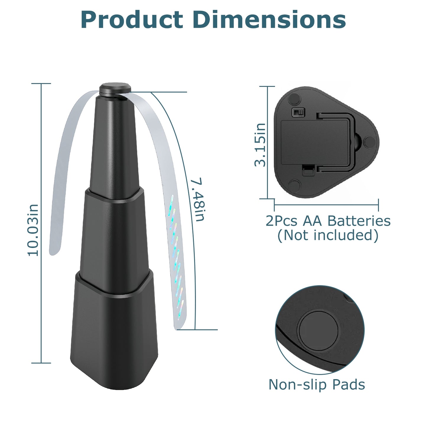 4-Pack Battery-Powered Fly Repellent Fan for Outdoor Dining