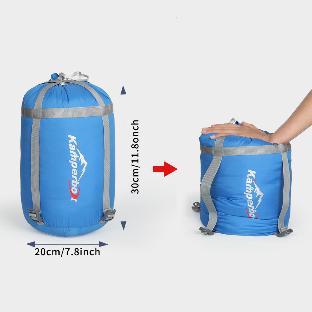 3-Season Camping Sleeping Bag - 220x80cm, Blue