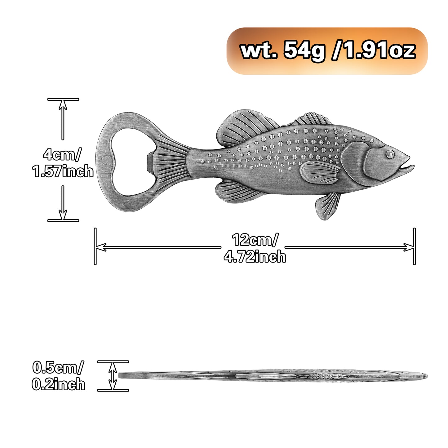 Creative Sea Bass Bottle Opener - Unique Bar Tool for Enthusiasts