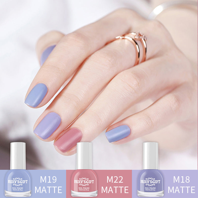 Durable Nail Polish - Waterproof, Quick-Drying, Frosted & Matte Styles