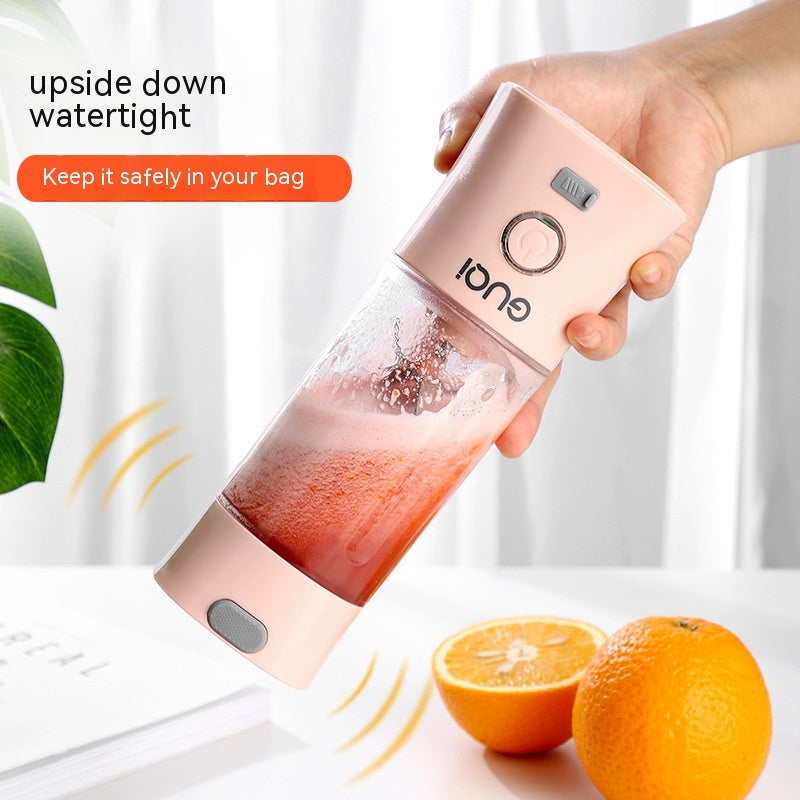 Electric Fruit Juicing Cup with Cross Blade, 320ml Glass & Battery
