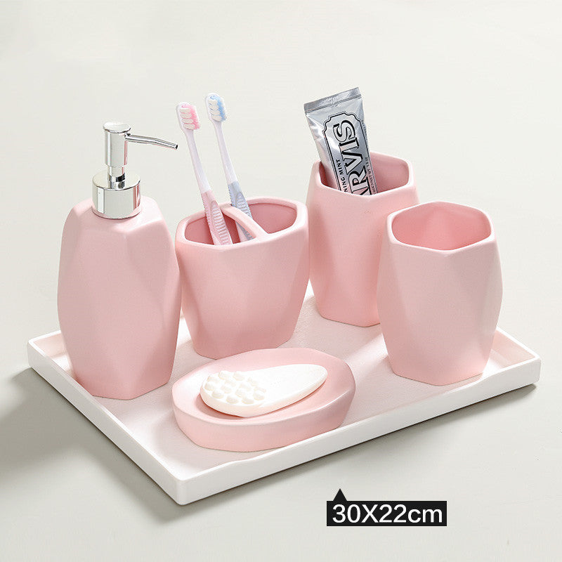 Ceramic Bathroom Toilet Set - Multi-Color Home Storage & Vanity Accessories