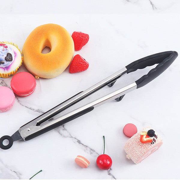 Silicone Food Clips 9 & 12 Inch Set BBQ Bread Kitchen Clips Stainless Steel