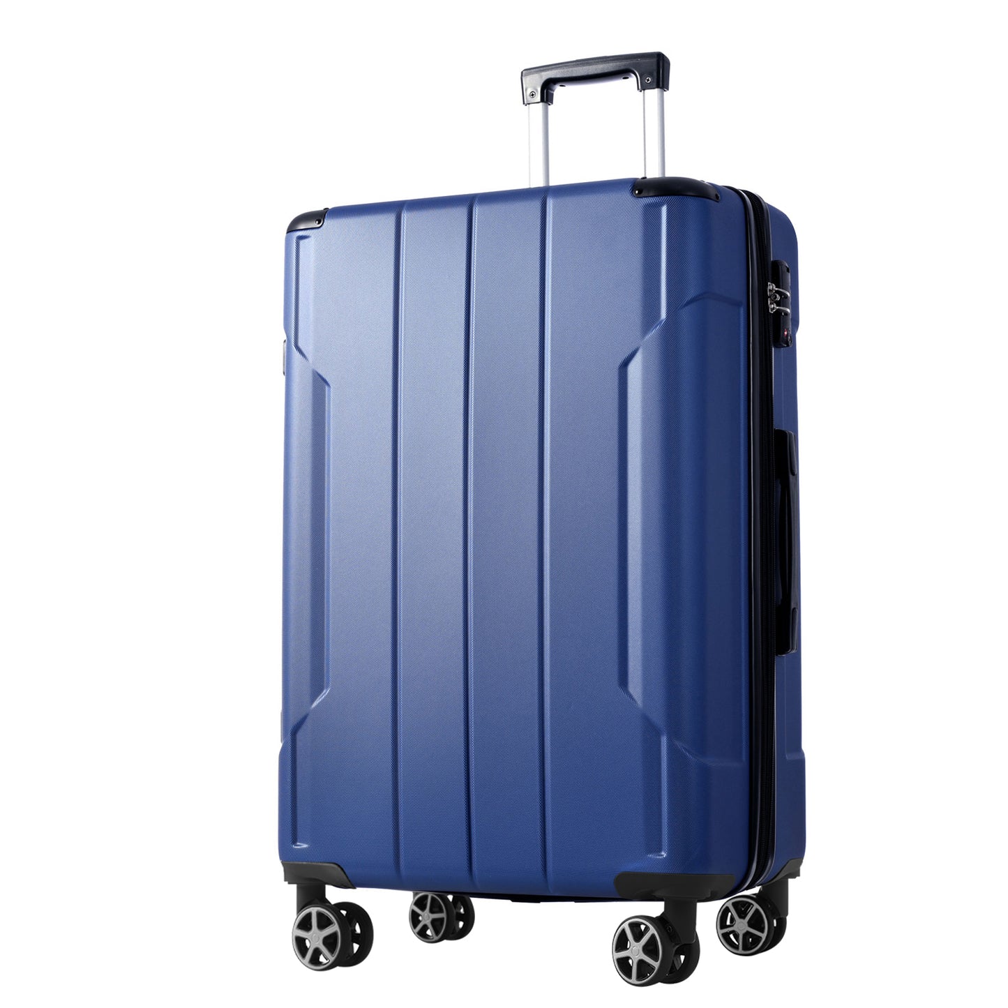28-Inch Expandable Hardshell Luggage - Lightweight Blue Suitcase