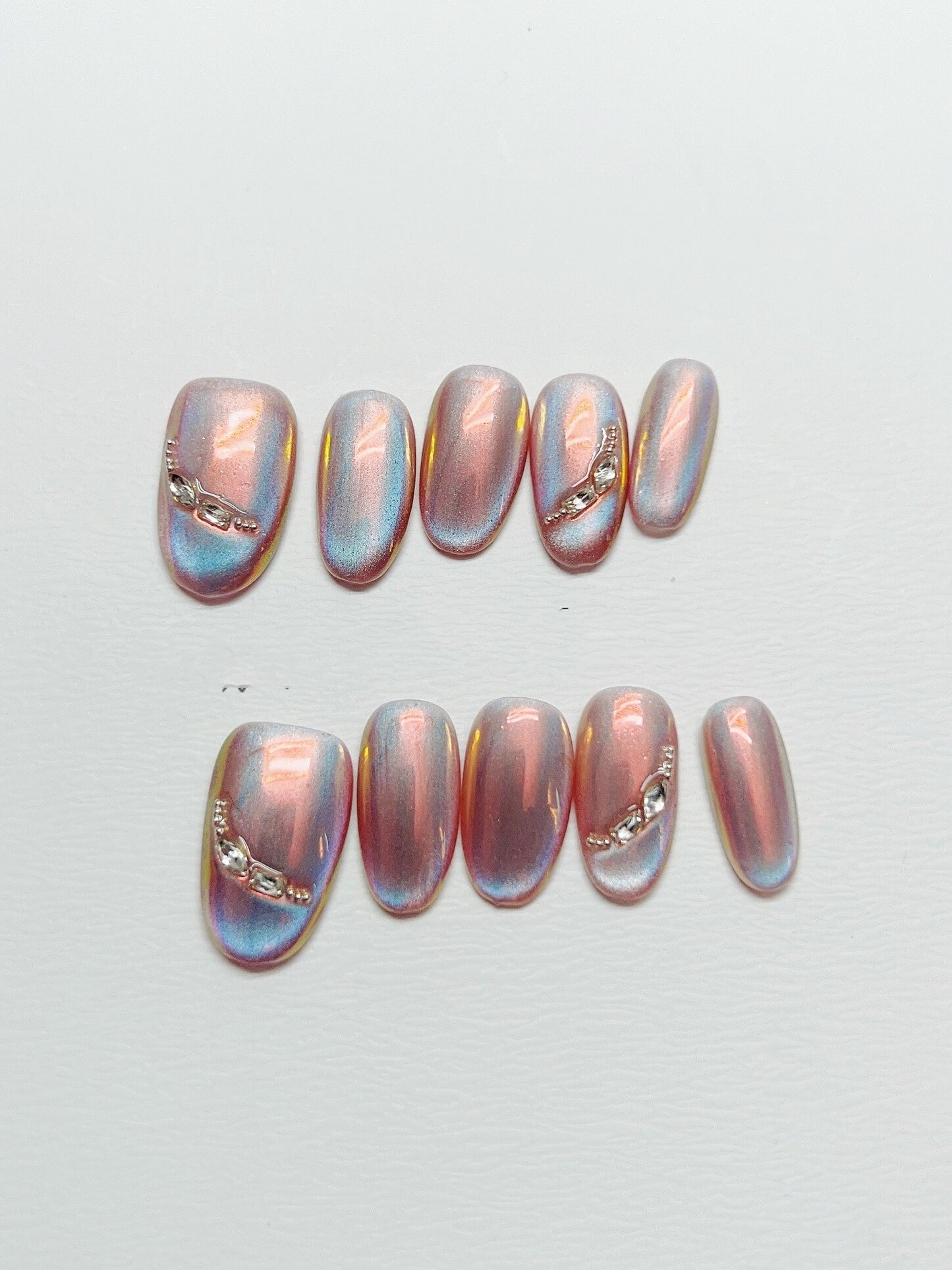 Short Square & Circle Fake Nail Tips - White Nails for Nail Art & Manicure