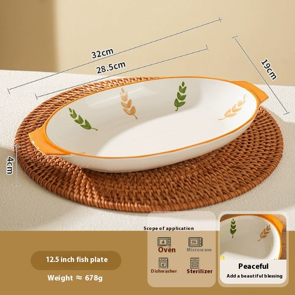 Deep Dinner Plates Set - Nordic Style Ceramic Tableware for Home Kitchen
