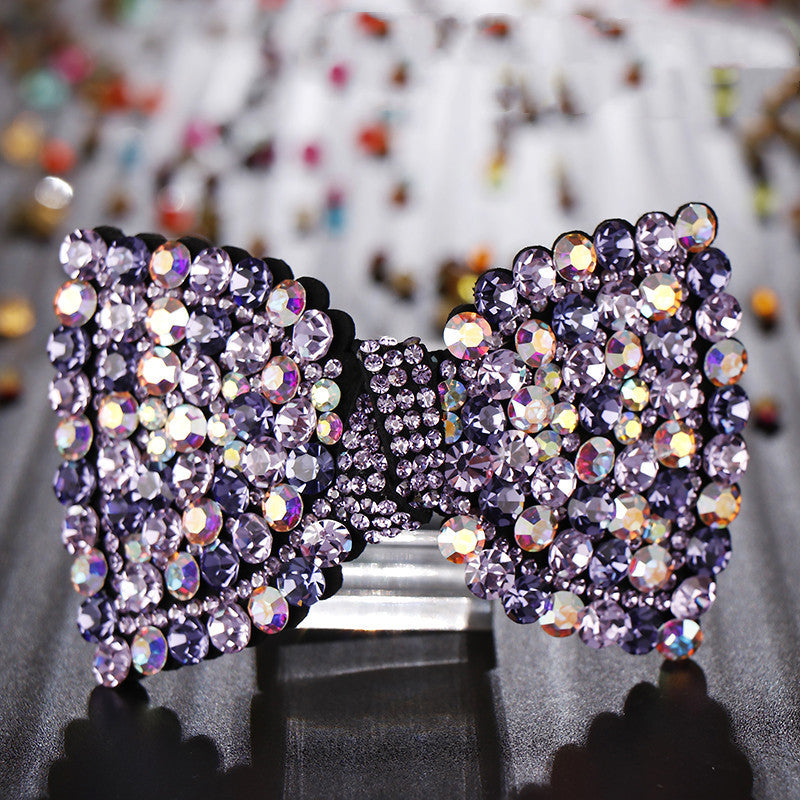 Korean Style Rhinestone Bowknot Hair Clip Top Clip