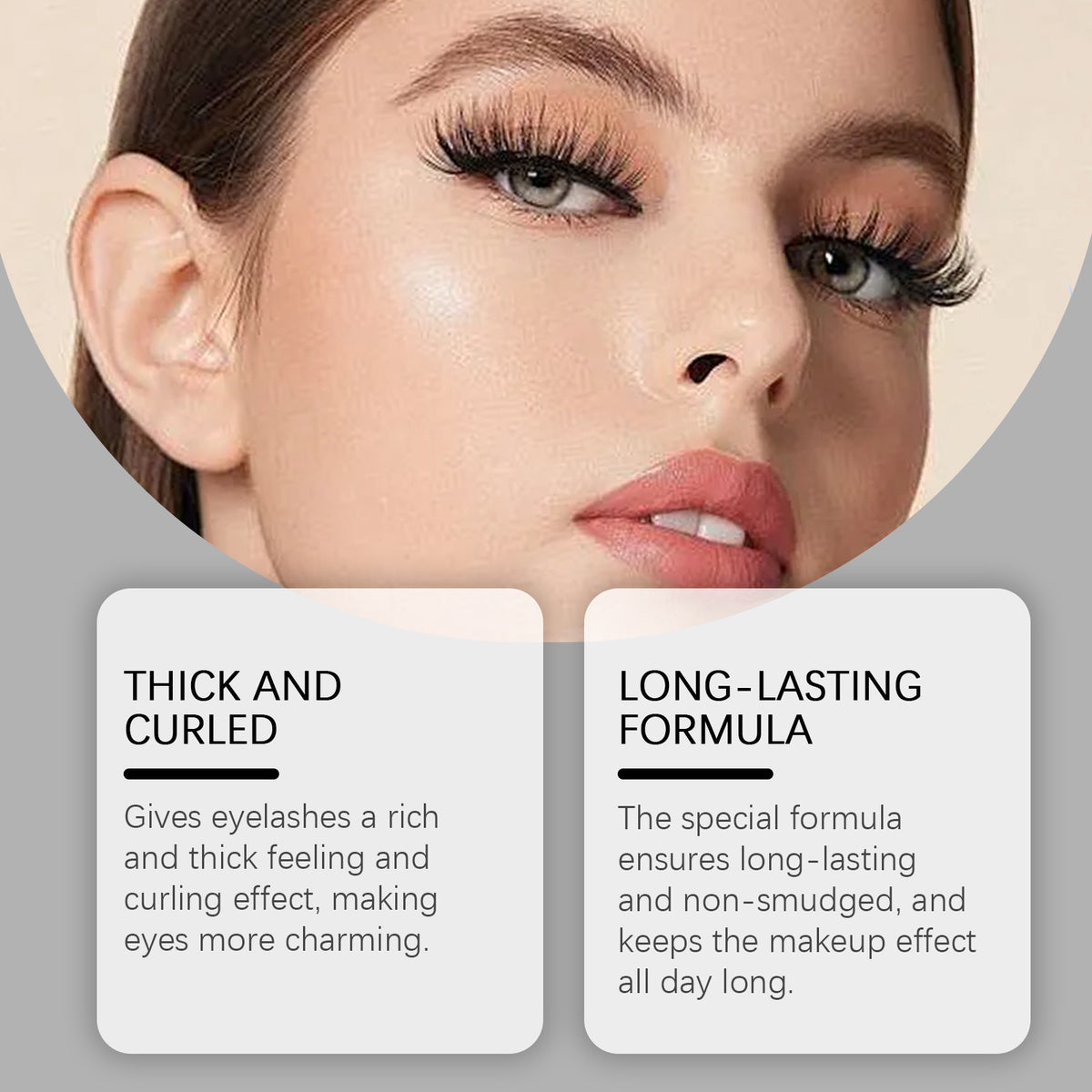 Long Lasting Black Mascara - Smear-proof Makeup - 5ml
