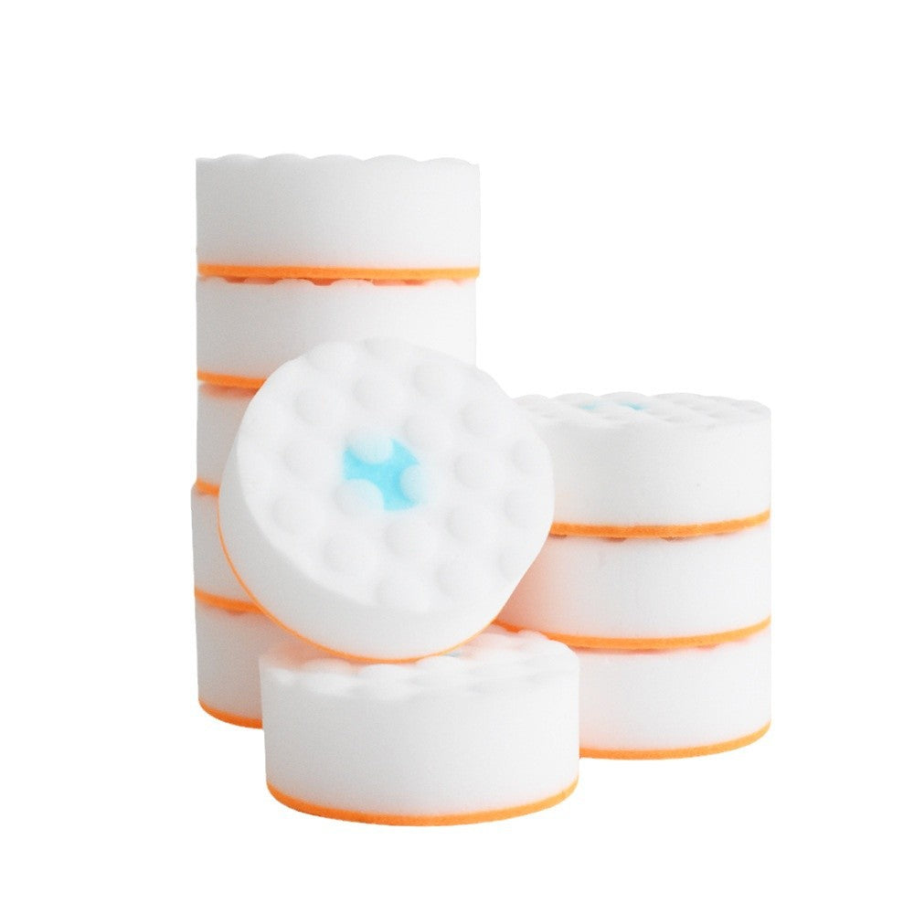 Multi-Purpose Household Cleaning Sponge Bar - Orange, 5.5x2cm, 10-Pack