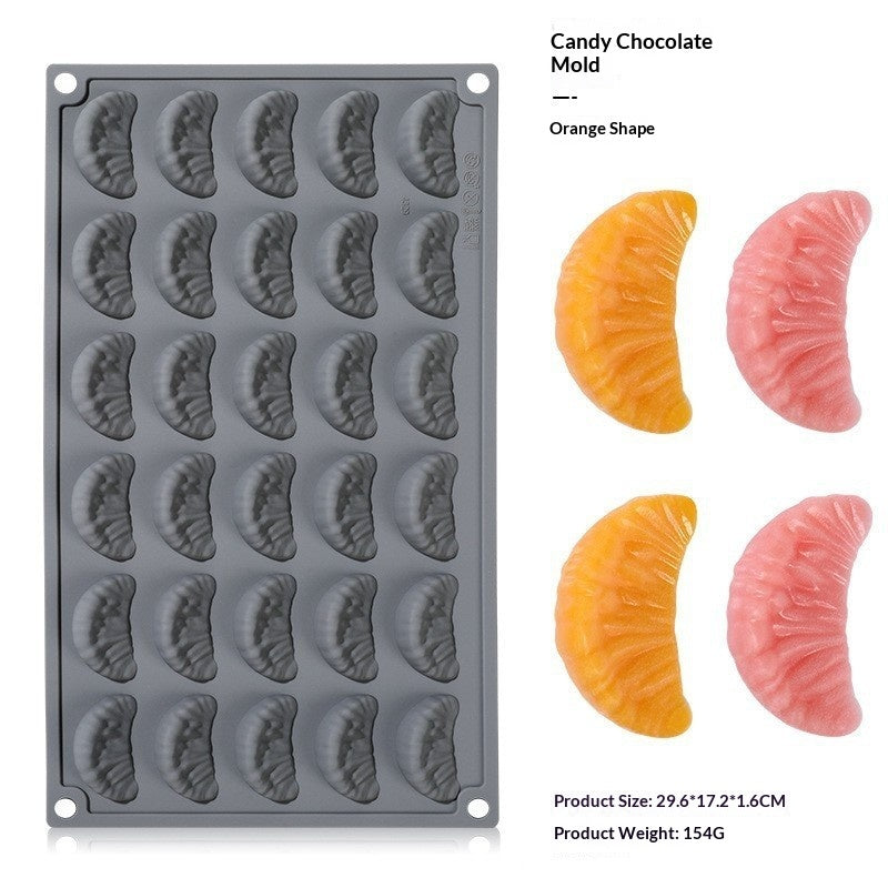 Silicone Fruit Candle Mold for Baking and Crafting - Assorted Shapes & Sizes