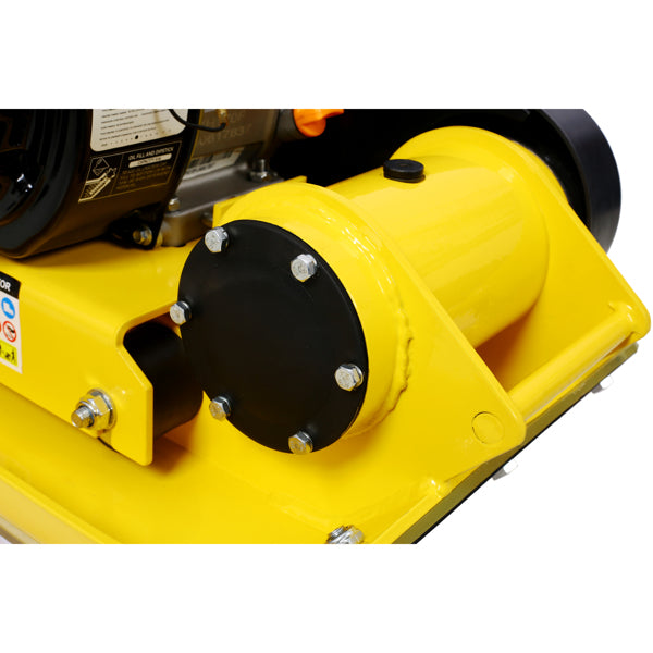 Gas Powered Plate Compactor 7.0 HP 5500PPM with Steel Plate & Wheels
