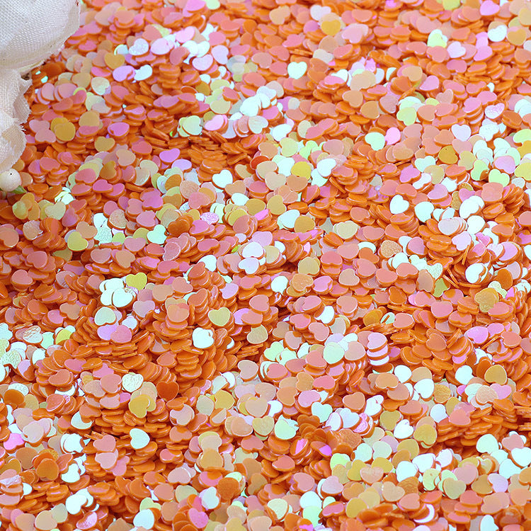 Iridescent Heart-Shaped Sequin Garment Accessories 500g Bulk Pack