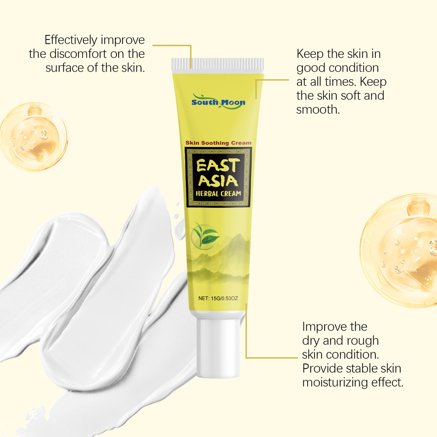 Herbal Skin Moisturizing Cream for Dry Skin Relief - 15g & 31g Options