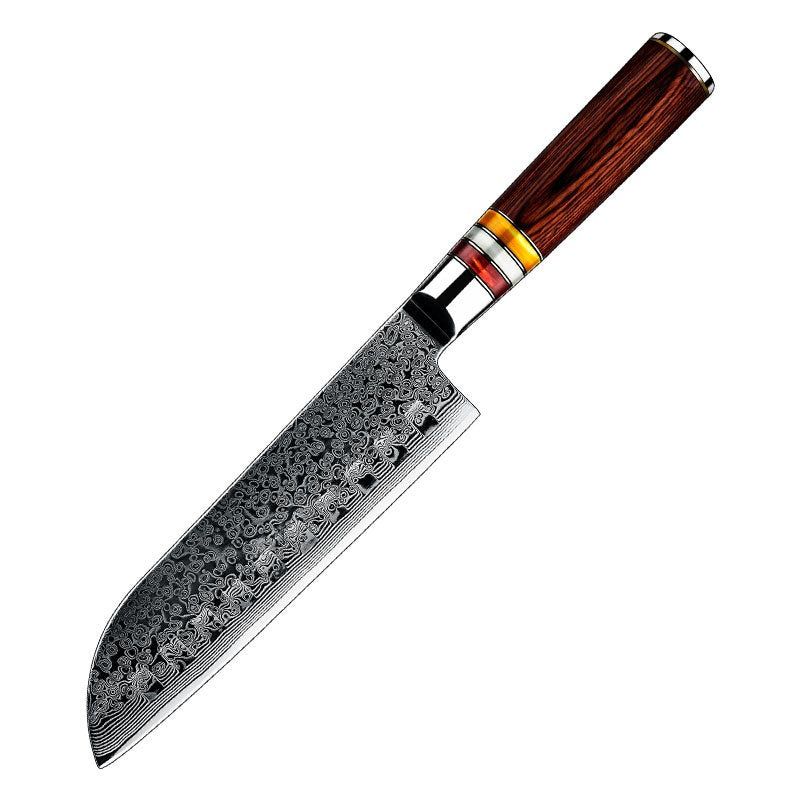 Chef Knife AUS10 Steel Core - Japanese Style, Damascus Layered Kitchen Knife