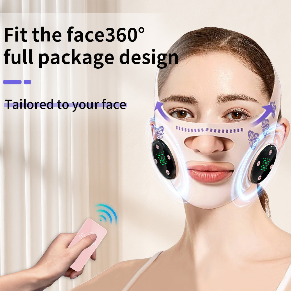 EMS Micro Current Face Massager Bandage - Low Frequency Pulse Beauty Instrument