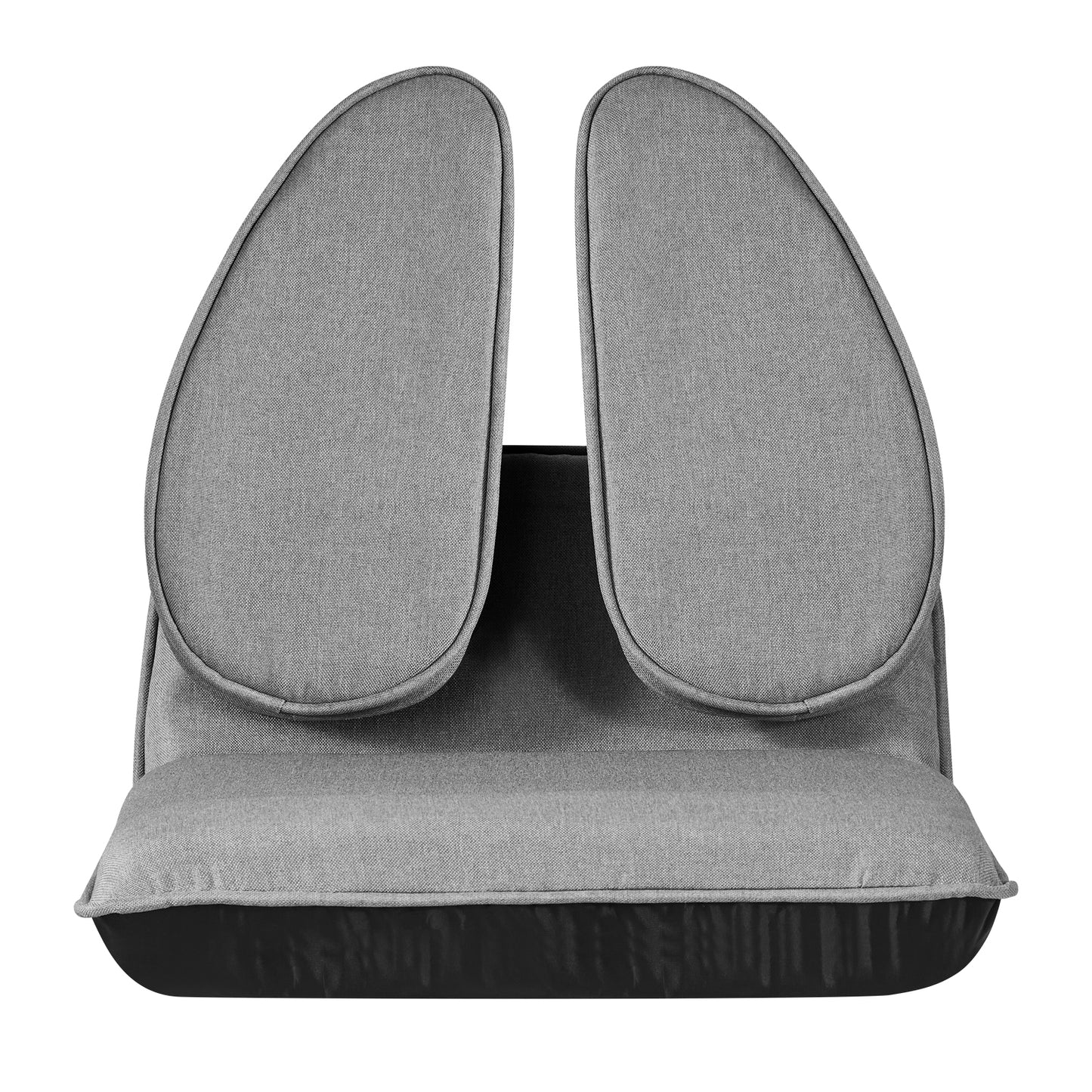 Folding Floor Gaming Chair with Adjustable Back Support - Gray