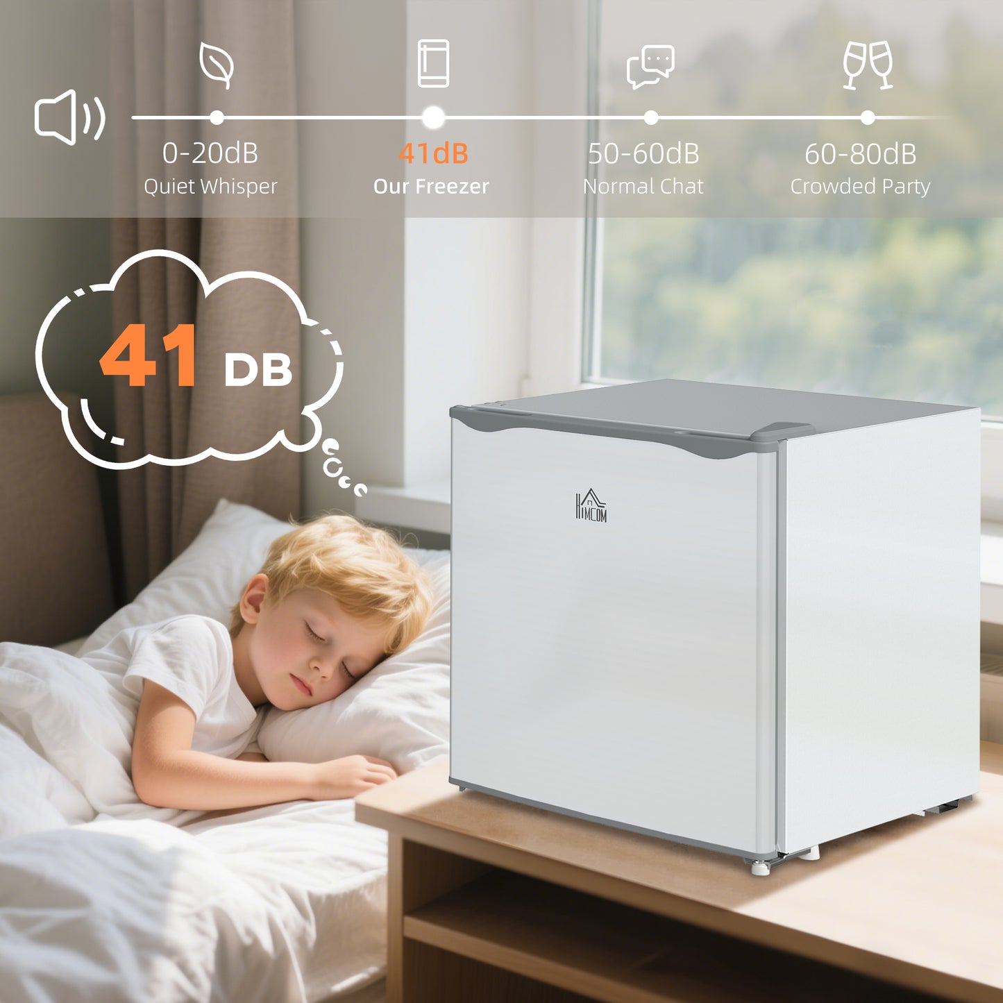 1.1 Cu Ft Compact Countertop Freezer - Gray, Removable Shelves, Energy Efficient