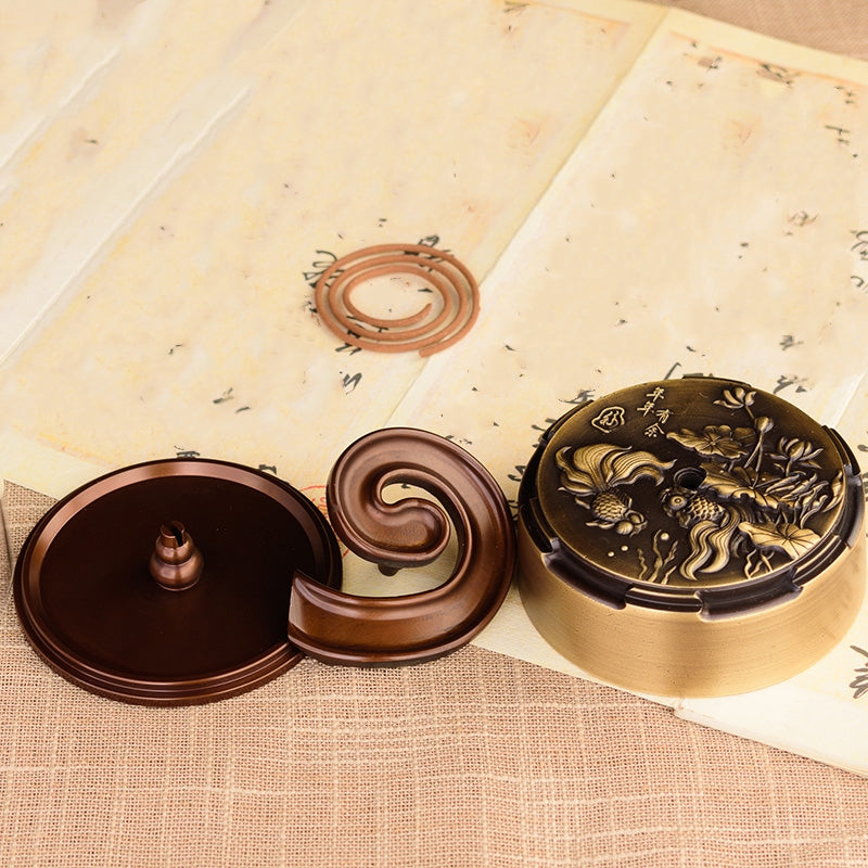 Reverse Flow Incense Burner with Glass Cover for Home and Garden