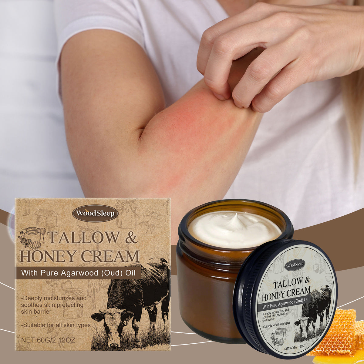 Nourishing Moisturizing Body Skin Relieve Dry Redness Care