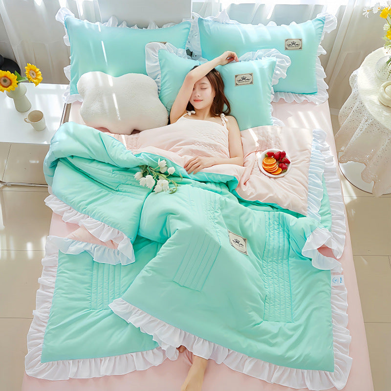 Korean Style Cotton Summer Blanket - Washed Cotton Bedding 200x230cm