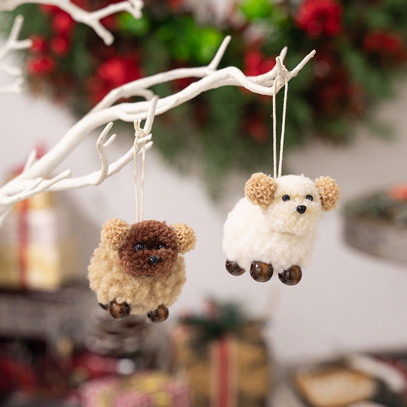 Christmas Felt Puppy Pendant Ornament - Plush Felt Dog Decoration