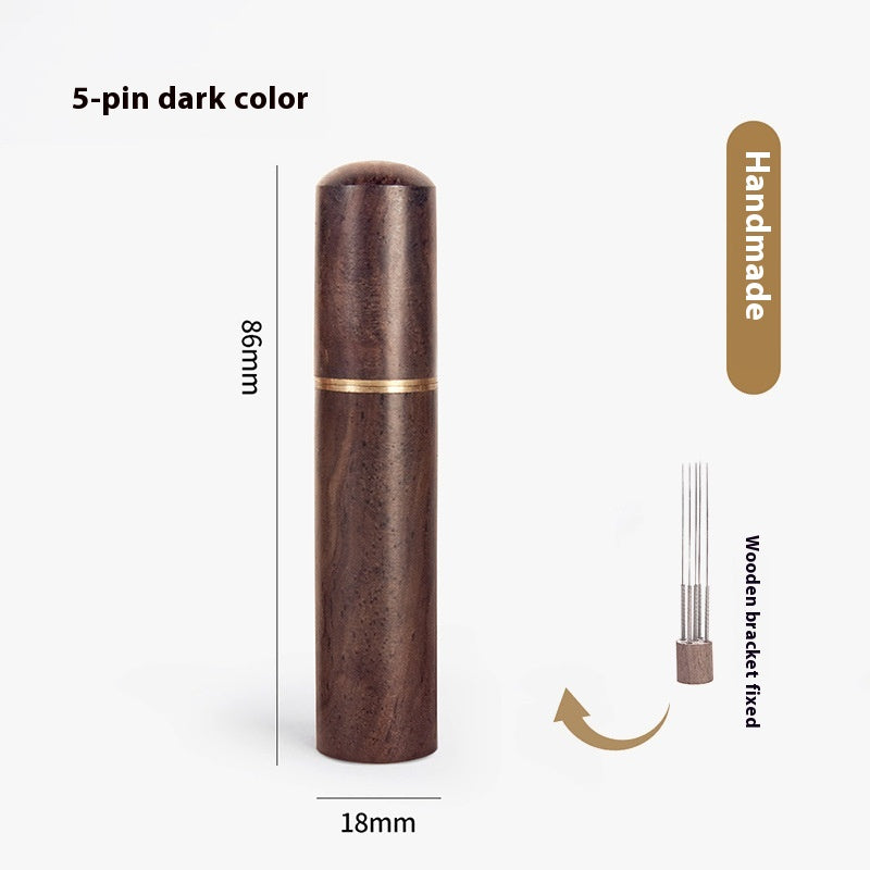 Coffee Stirring Needle Set - Stainless Steel & Solid Wood, Multiple Colors