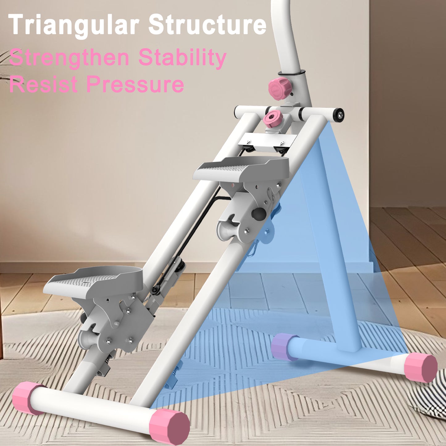 Vertical Climber Workout Machine for Full-Body Exercise - Pink