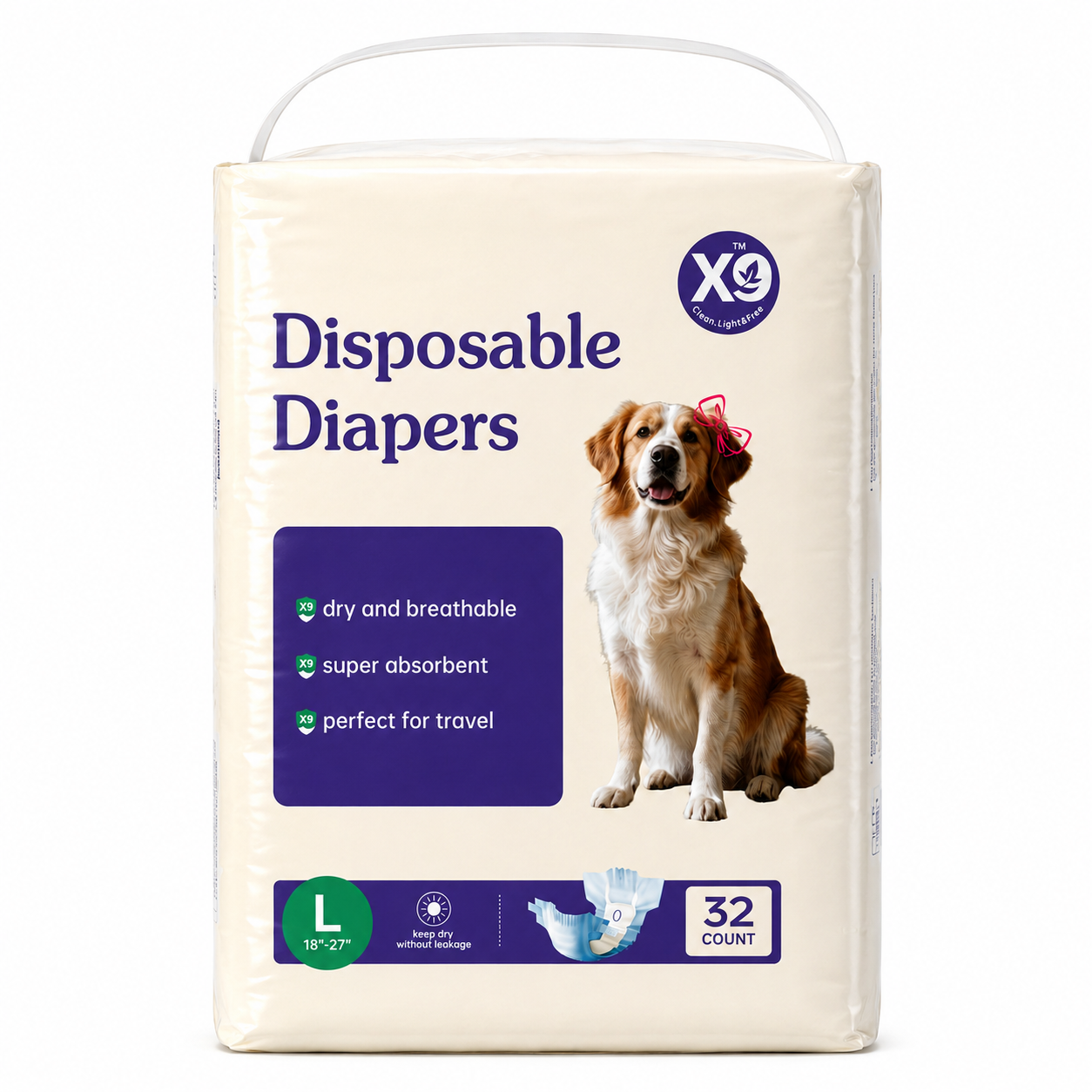 Disposable Female Dog Diapers - Leak-Proof, Breathable & Soft Skin-Friendly Fit
