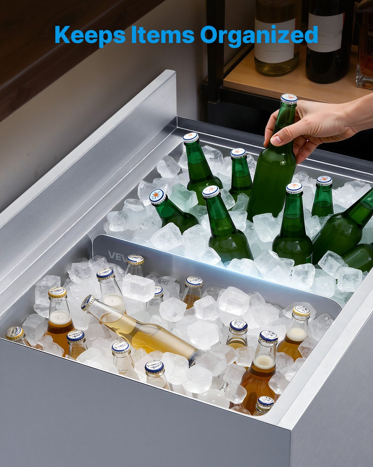 Stainless Steel Ice Bin Divider for 24-Inch Bar Ice Bins - Food Grade 304