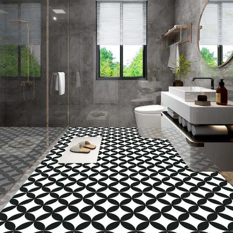 20pcs Peel and Stick Waterproof PVC Floor Tiles - Non-Slip DIY Flooring Strips