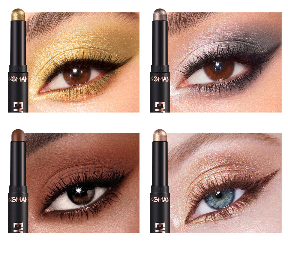 8 Color Eye Shadow Stick Set - Smudge-Resistant, Long-Wear Makeup