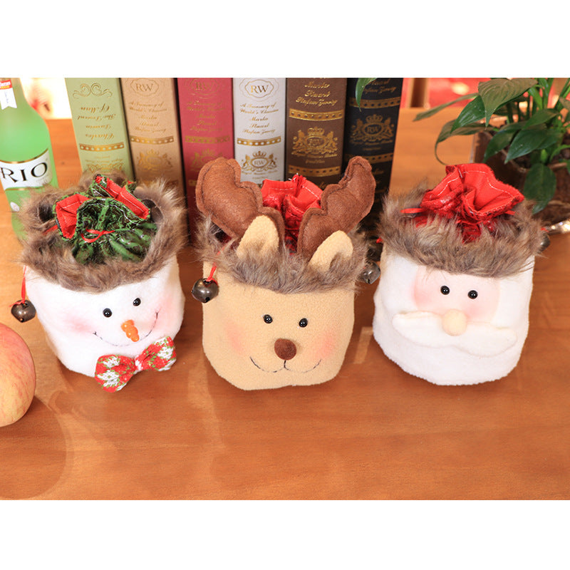 Children's Christmas Gift Bags Snowman Deer Candy Bags Festive Party Supplies