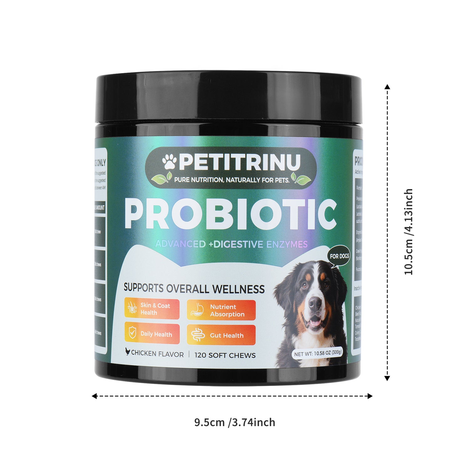 Probiotics for Dogs - Pet Digestive Supplements, 60 Capsules