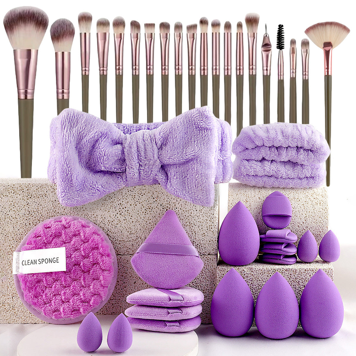 Beauty Tool Set 40 Pieces Makeup & Face Wash Full Collection