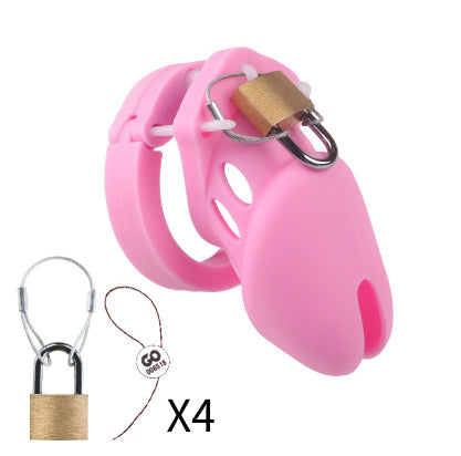 Men's Silicone Chastity Lock Cage Belt - Abstinence, Discreet & Comfortable