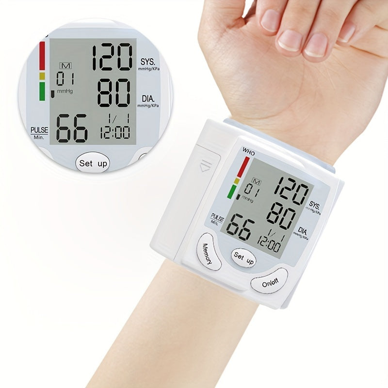 Wrist Blood Pressure Monitor with Voice & LCD Display