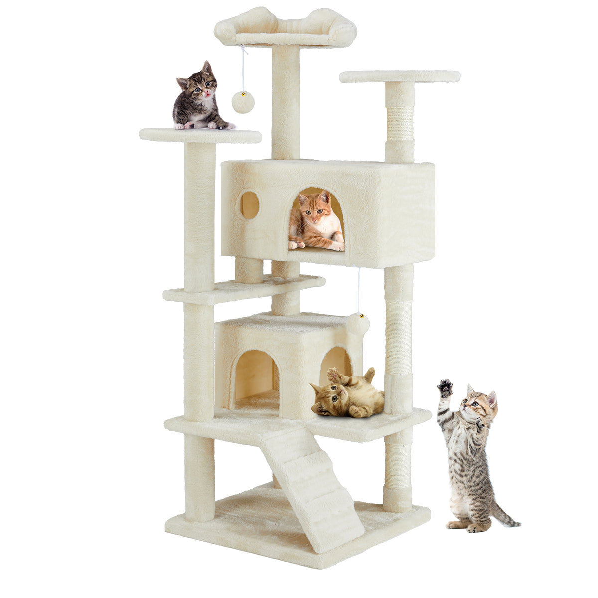 Multi Functional Cat Treehouse & Climbing Frame for Cats - Large Play Structure