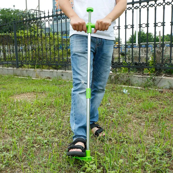 Stand-Up Weed Puller Tool with Long Handle and Root Removal Claws - Aluminum