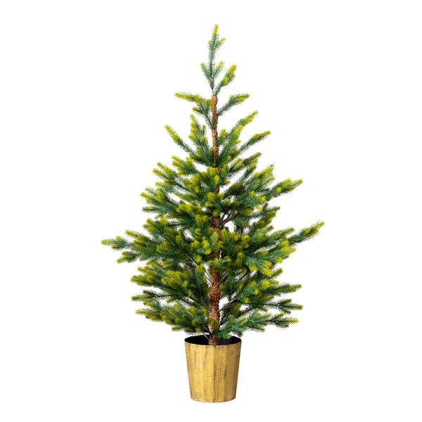 4FT Dual Tone Artificial Christmas Tree - 2 Pack with Pot