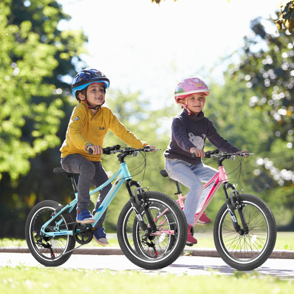 20 Inch Kids Bicycle with Shock Absorbing Fork & 7-Speed - Blue