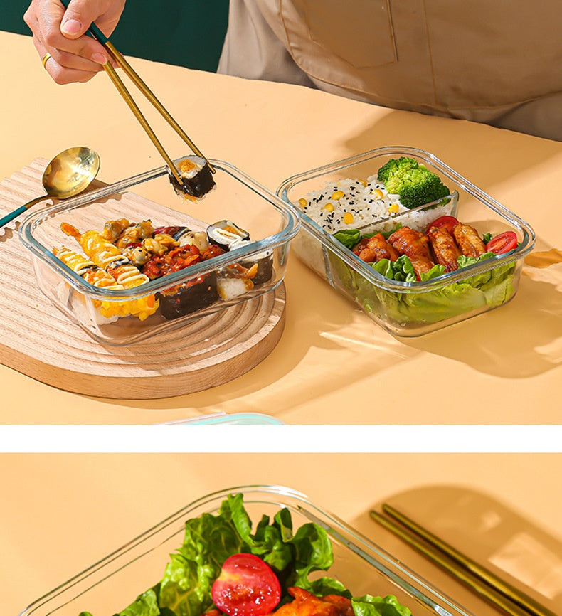 Glass Lunch Box Food Grade Sealed Container for Microwave Oven