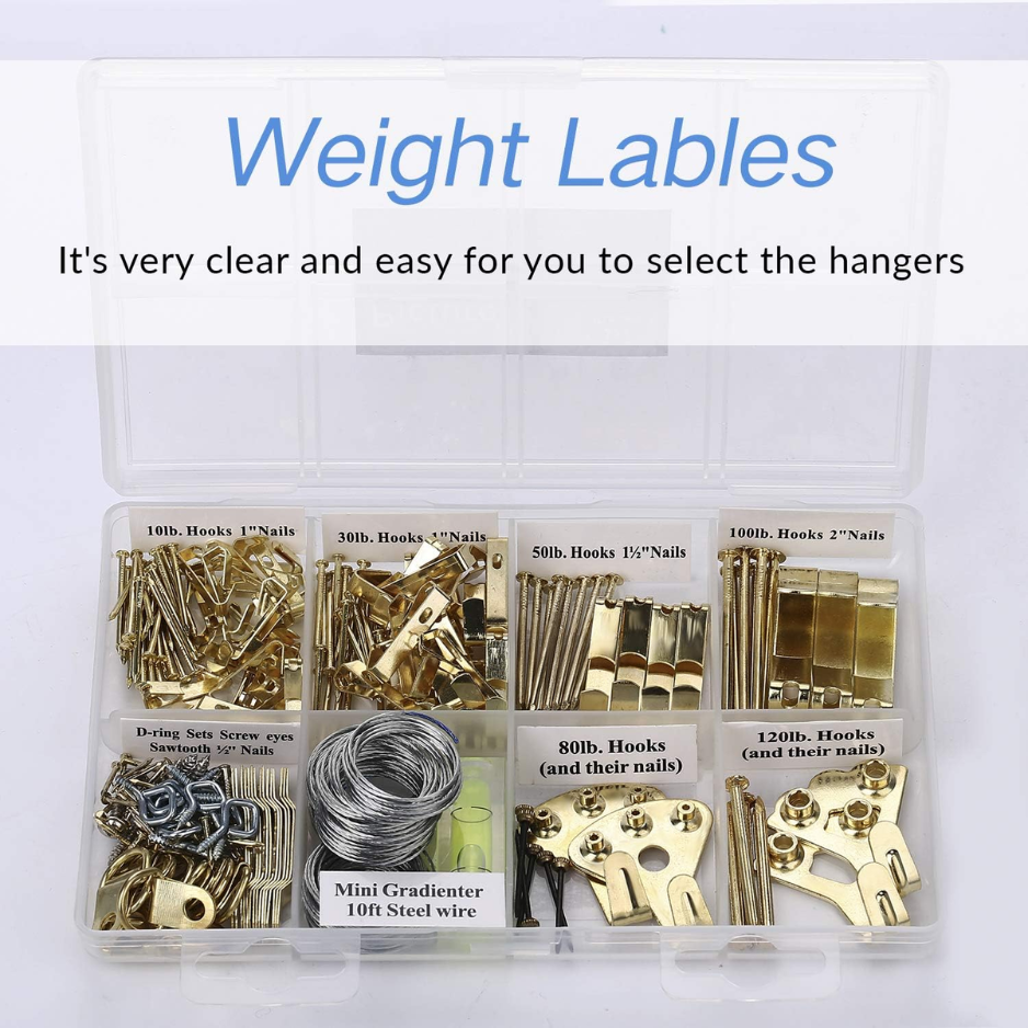 225-Piece Heavy Duty Picture Hanging Kit with Hooks & Wire