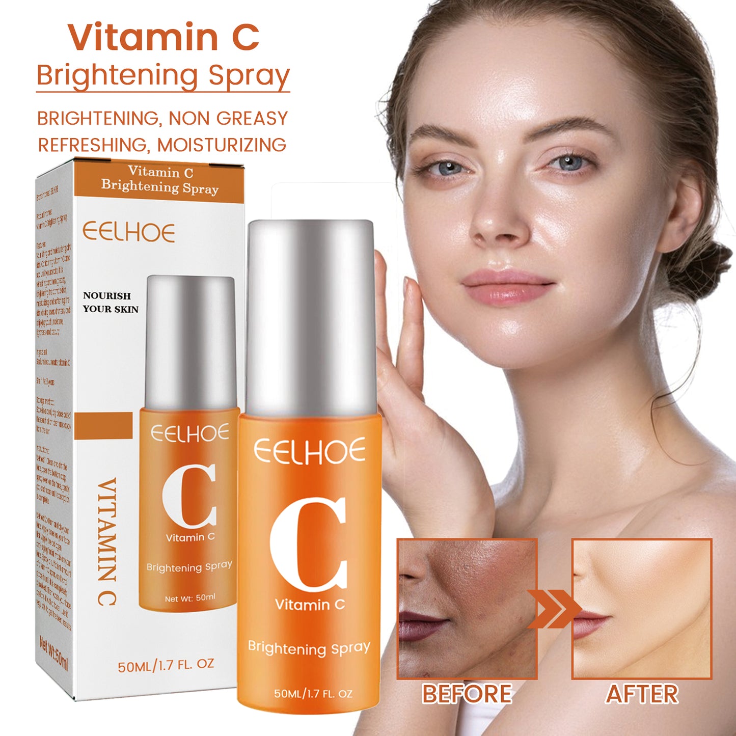 Vitamin C Moisturizing Facial Spray - Hydrating & Brightening Skin Care