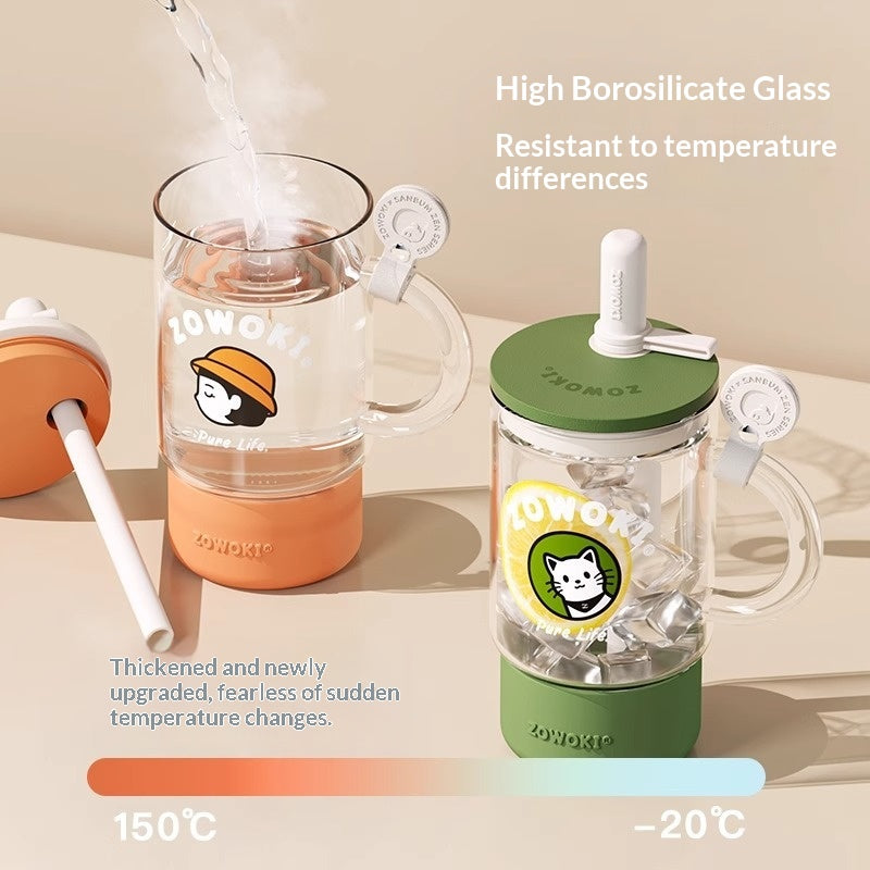 Large-Capacity Heat-Resistant Glass Cup for Office & Home Use